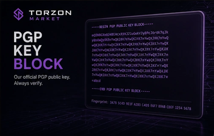 PGP public key block for Torzon Market